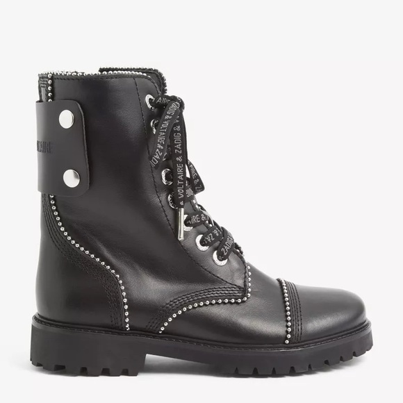 Zadig & Voltaire Joe Calfskin Boots + Studs - Picture 3 of 4